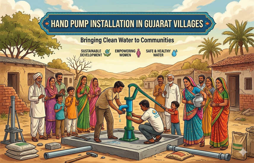 Install Hand Pumps in Gujarat Villages