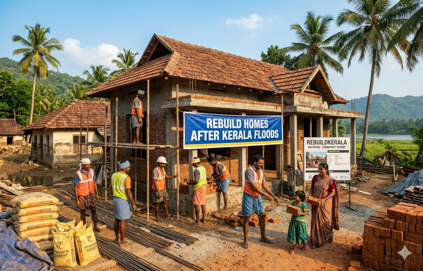 Rebuild Homes After Kerala Floods