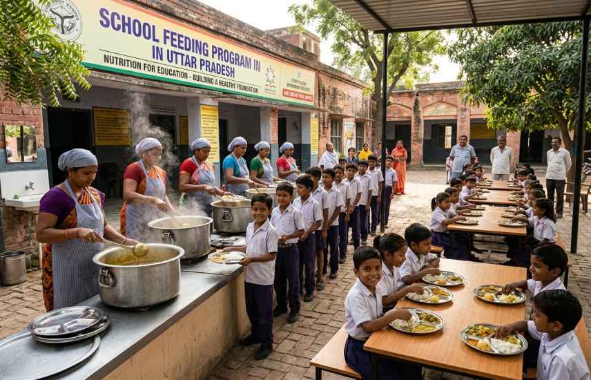 School Feeding Program in Uttar Pradesh